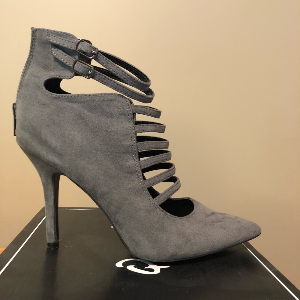 Grey Suede Pumps